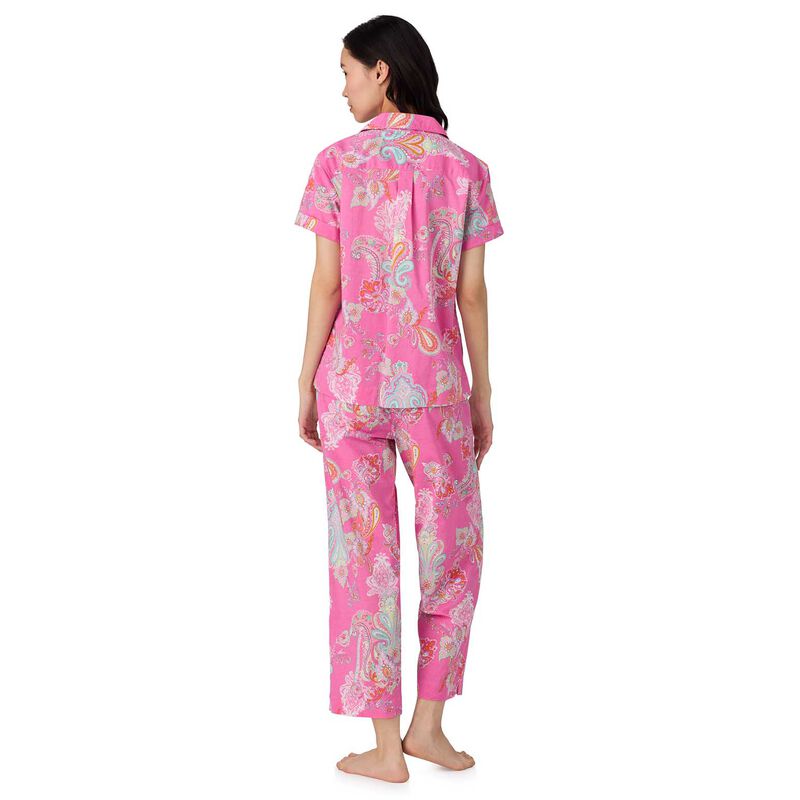 Lauren Ralph Lauren Cotton Lawn S/S Notch Collar Pajama Set image number 4